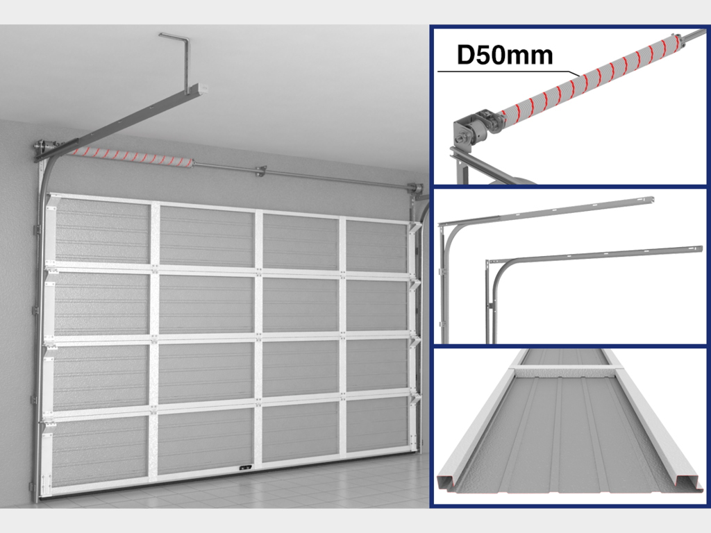 Преимущества стандартных гаражных ворот из однослойных панелей RSD02SLP Doorhan
